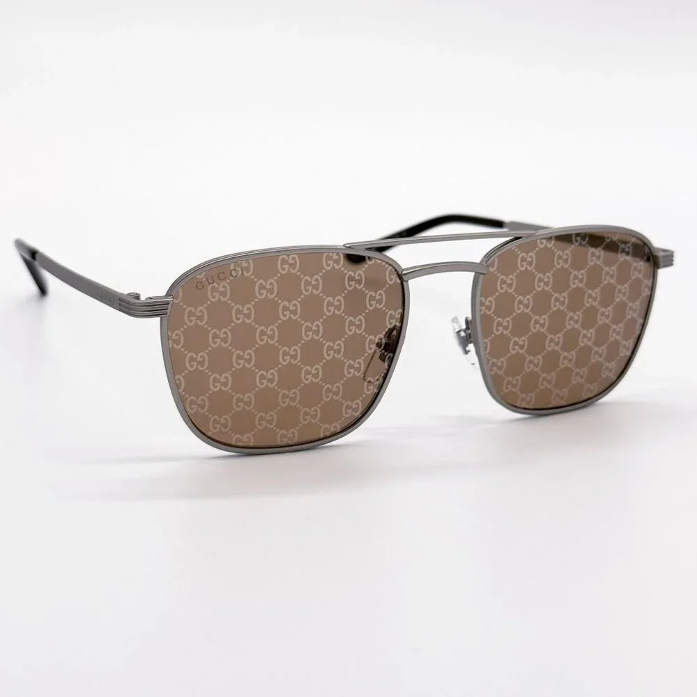 NEW GUCCI SUNGLASSES SILVER UNISEX EYEWEAR GUCCI GG1881S 004